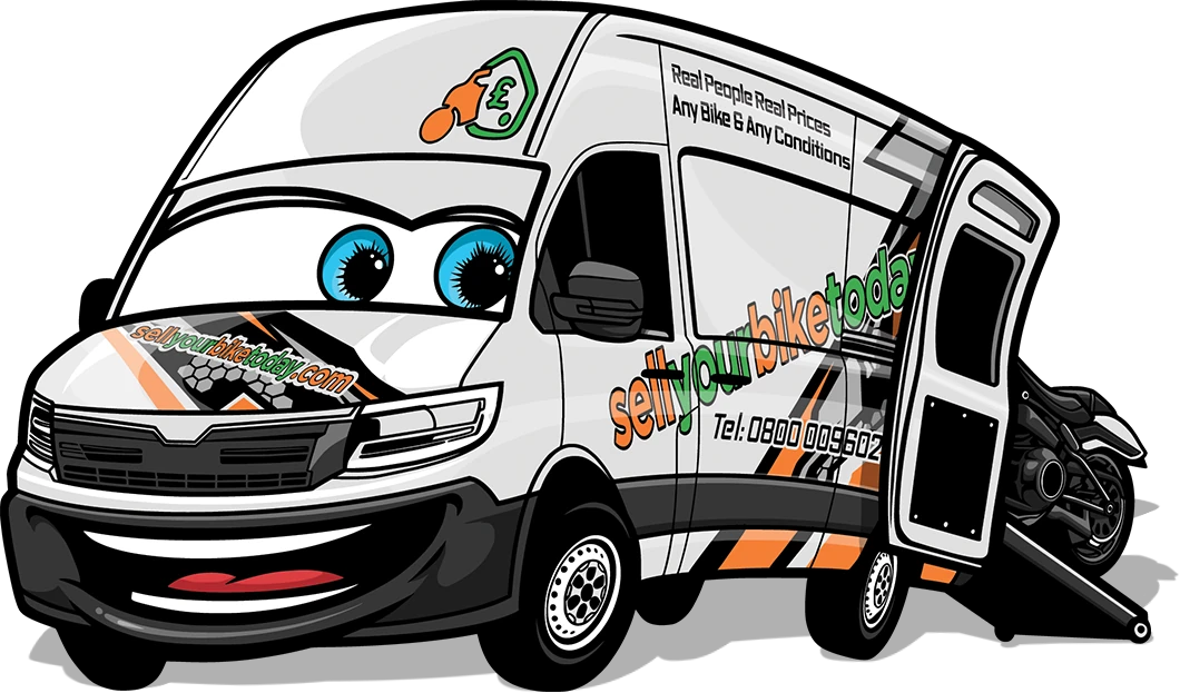 Our friendly van will come and collect your motorbike