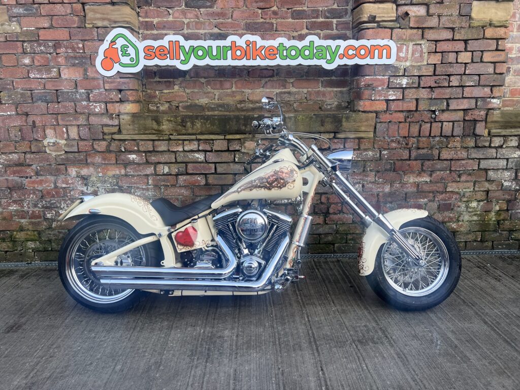 SELL YOUR CUSTOM HARLEY CHOP TODAY, 24 HOUR COLLECTION, HARLEY DAVIDSON REVTECH CHOPPER SOLD IN STEVENAGE AREA